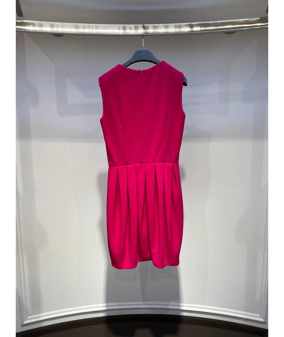 ALEXANDER MCQUEEN Красное шерстяное коктейльное платье, фото 3