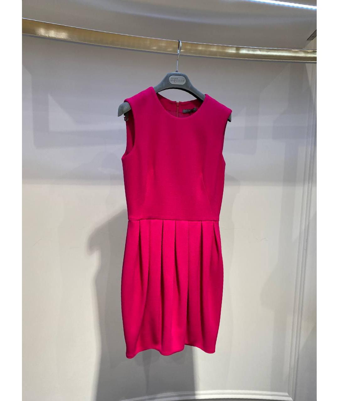 ALEXANDER MCQUEEN Красное шерстяное коктейльное платье, фото 2