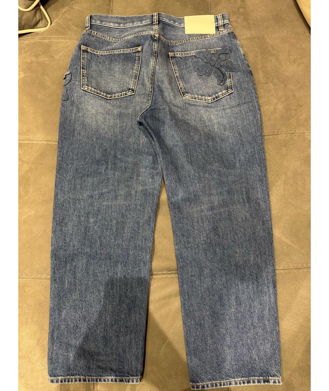 VALENTINO Синие хлопковые прямые джинсы, фото 2