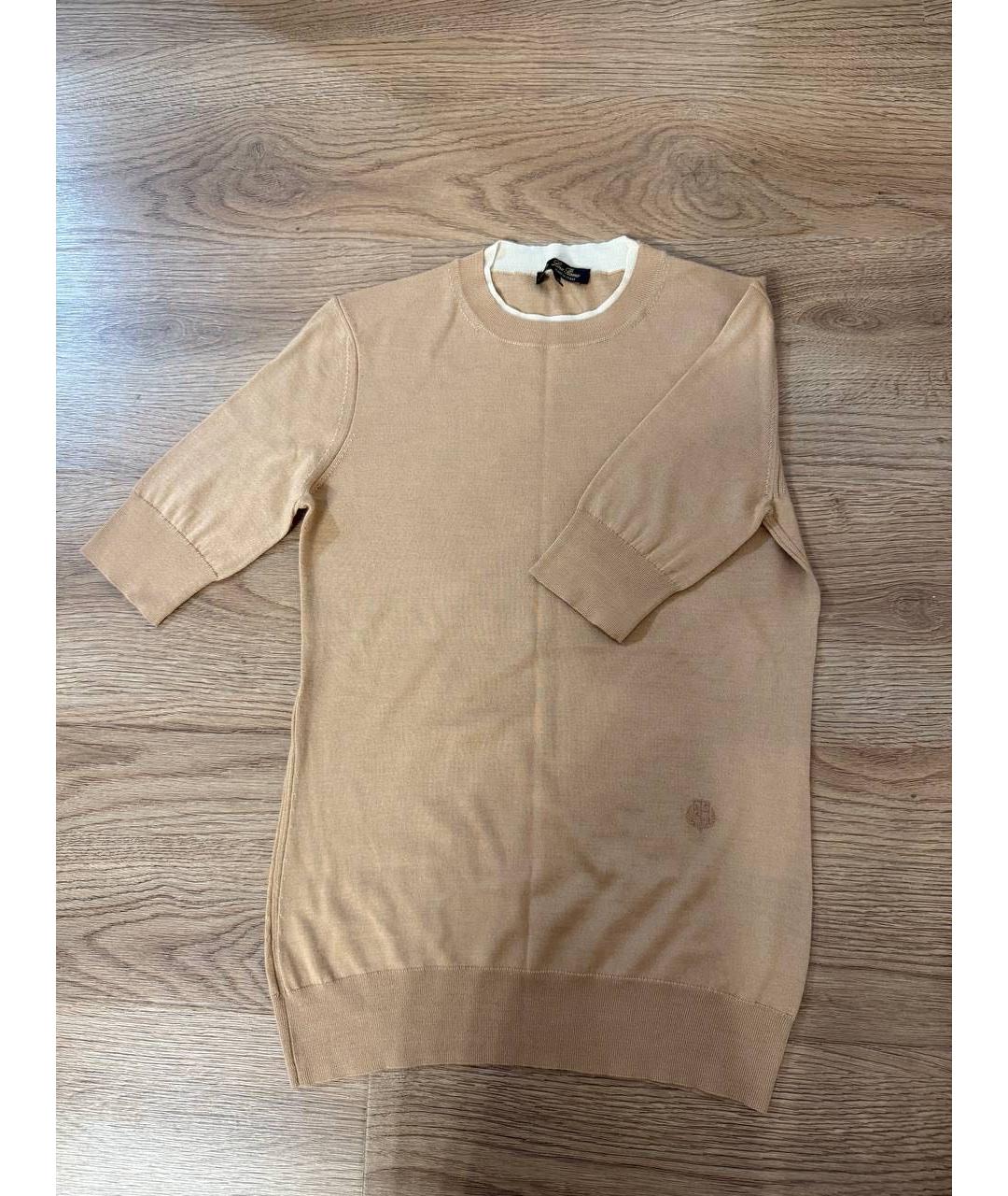 LORO PIANA Бежевая майка, фото 4