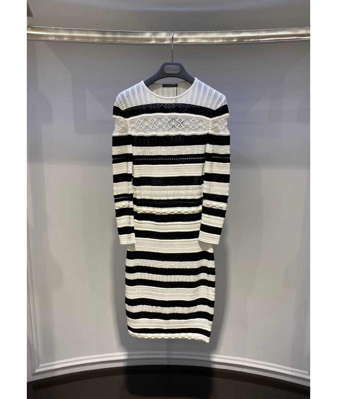 ALEXANDER MCQUEEN Белое вискозное повседневное платье, фото 4