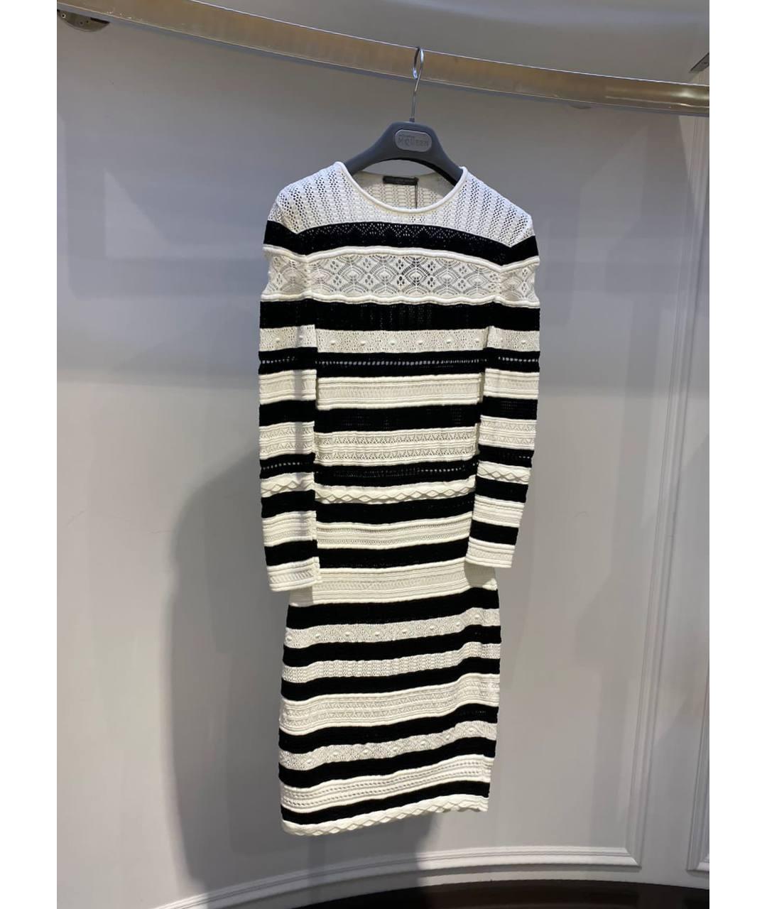 ALEXANDER MCQUEEN Белое вискозное повседневное платье, фото 2