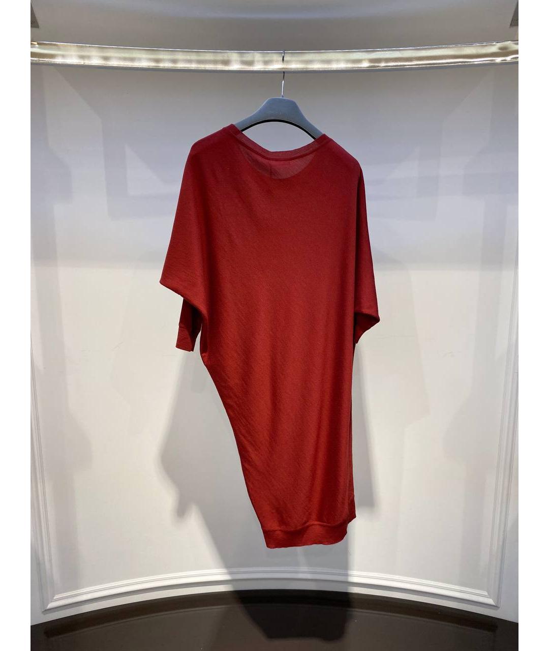 ALEXANDER MCQUEEN Красное шерстяное коктейльное платье, фото 3