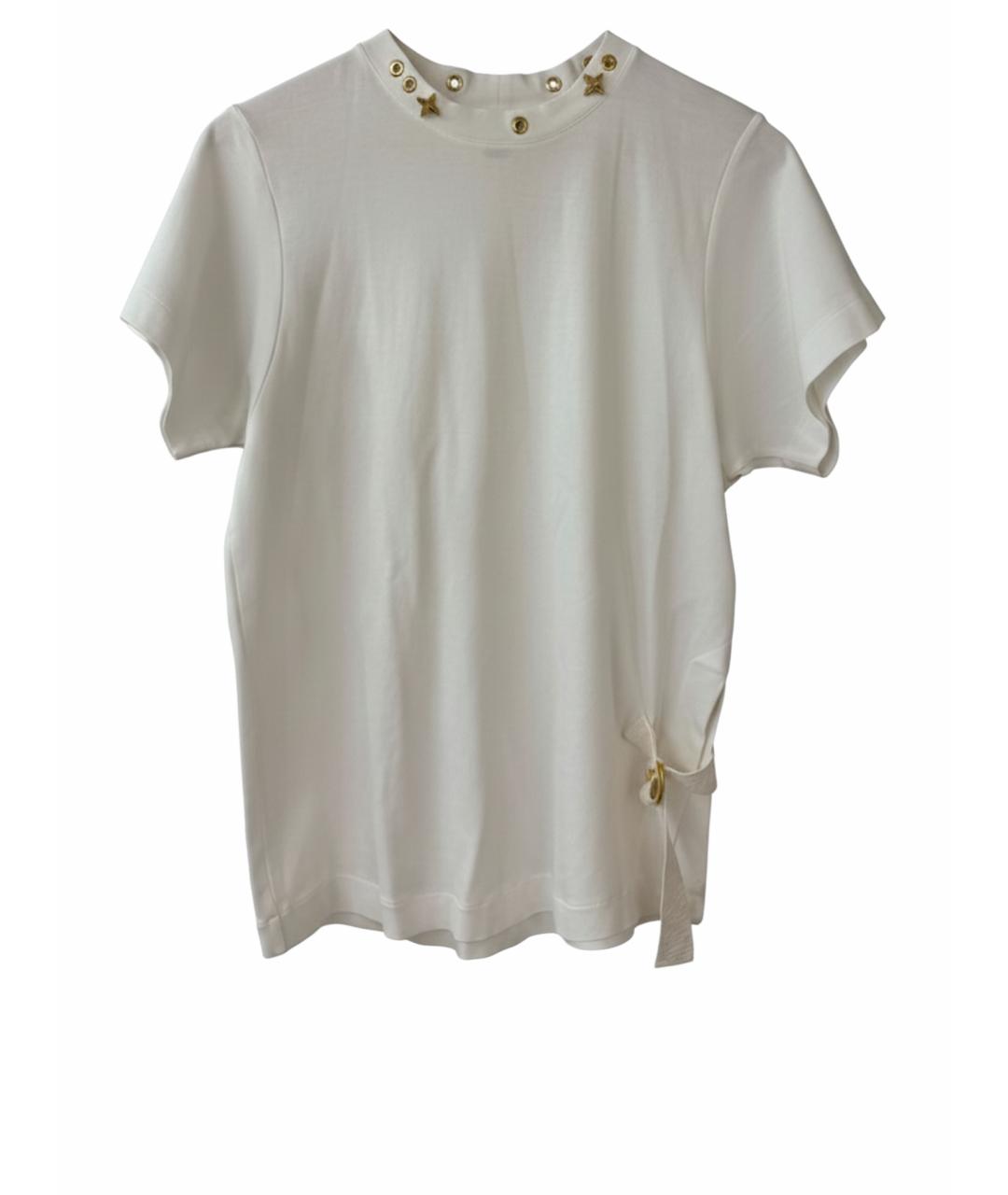 LOUIS VUITTON Бежевая хлопковая футболка, фото 9