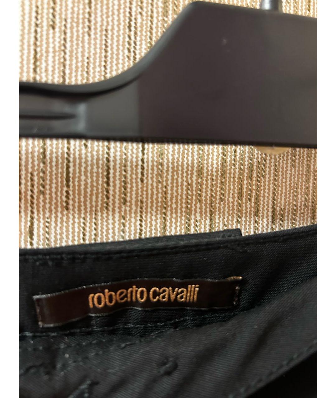 ROBERTO CAVALLI Черная шерстяная юбка мини, фото 6