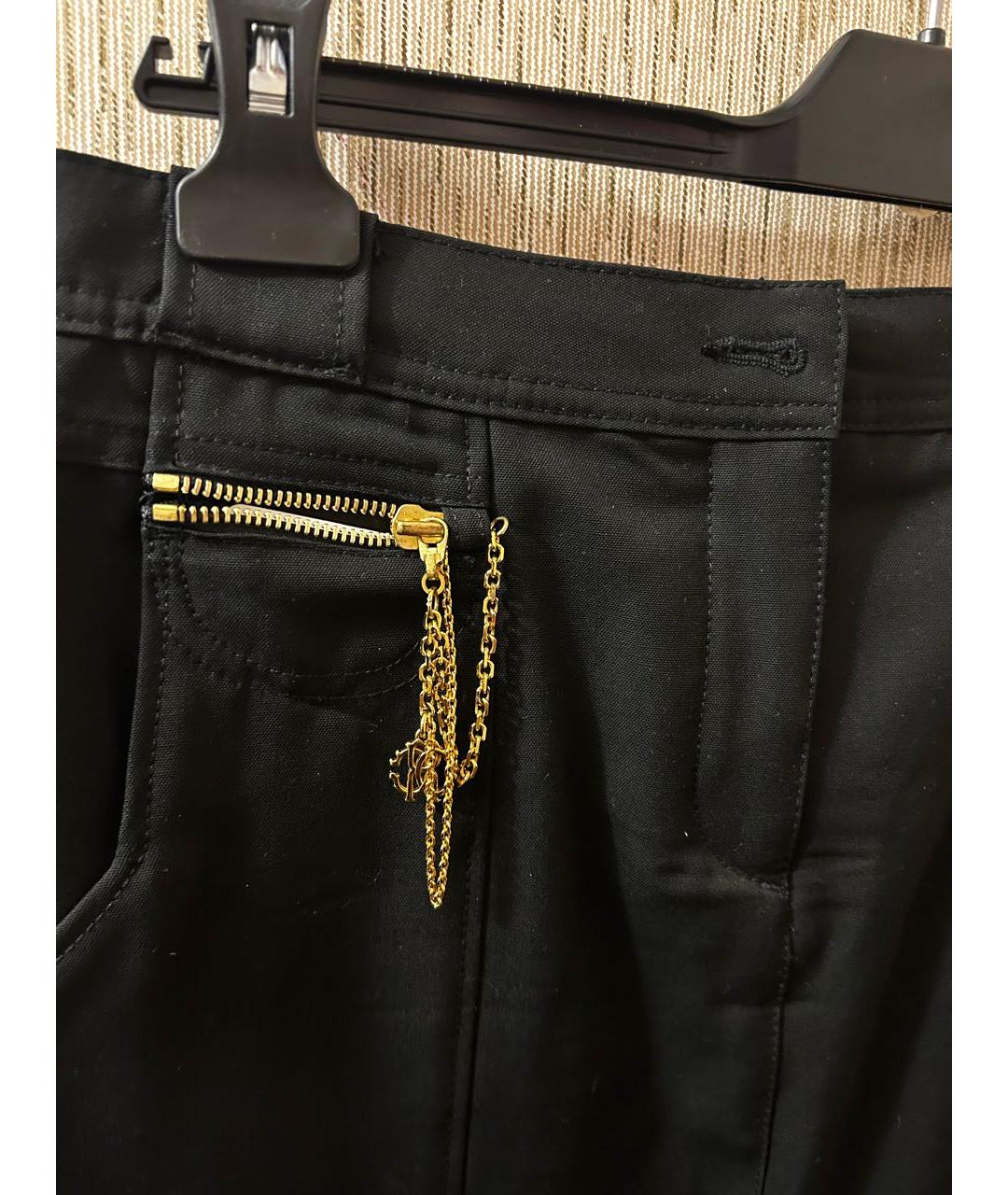 ROBERTO CAVALLI Черная шерстяная юбка мини, фото 3