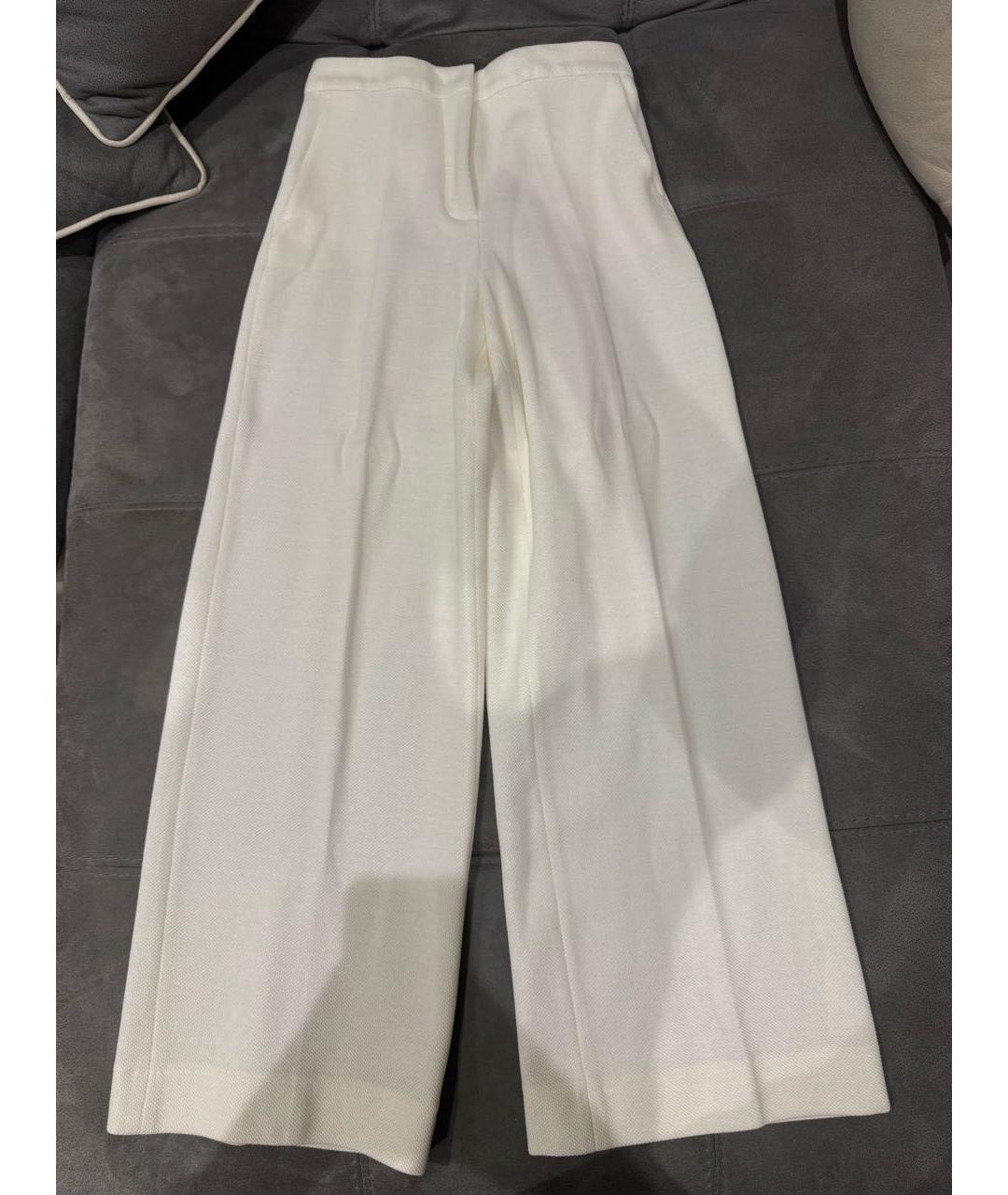 MAX MARA Бежевые шерстяные брюки широкие, фото 5