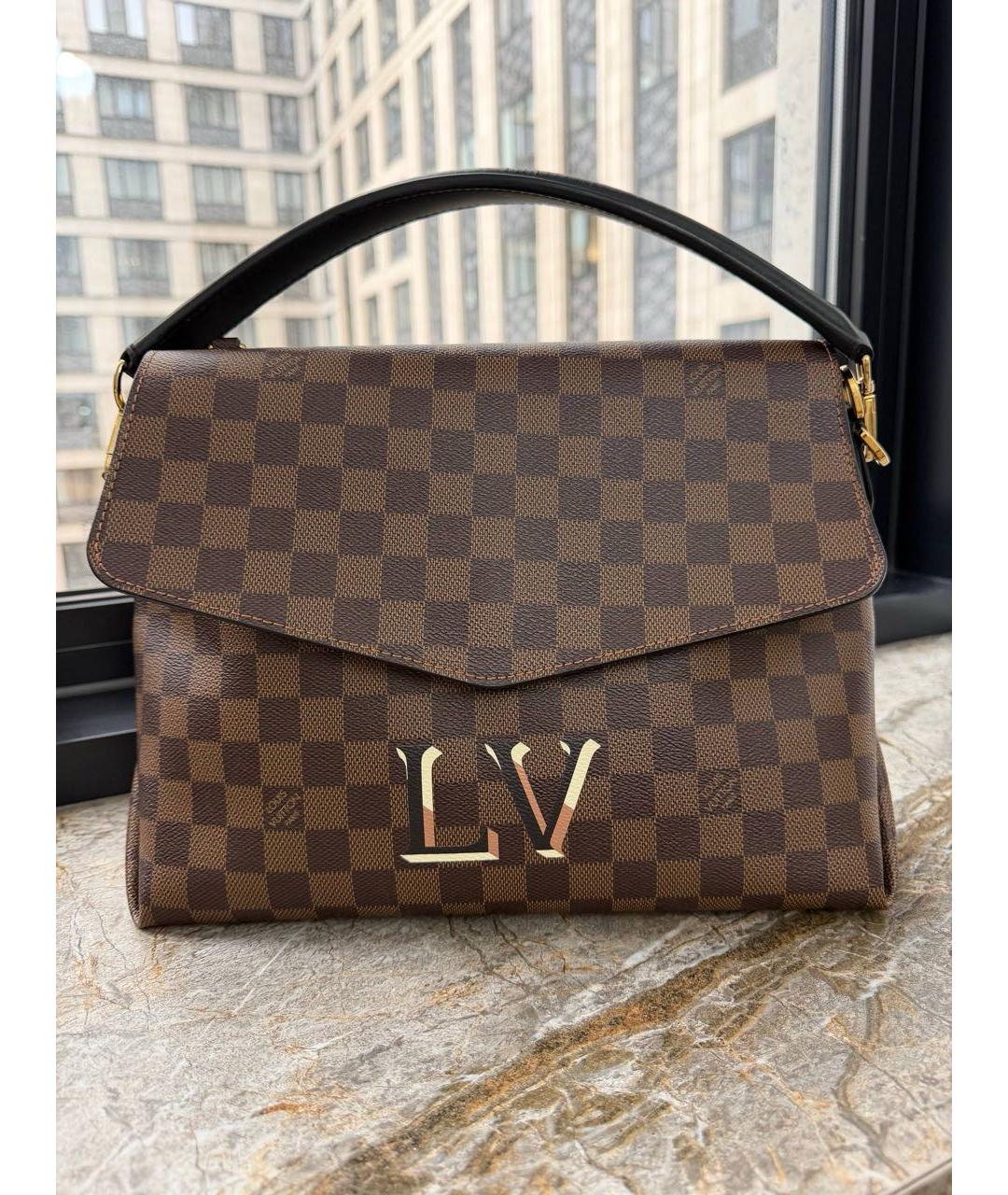 LOUIS VUITTON Коричневая сумка с короткими ручками, фото 7