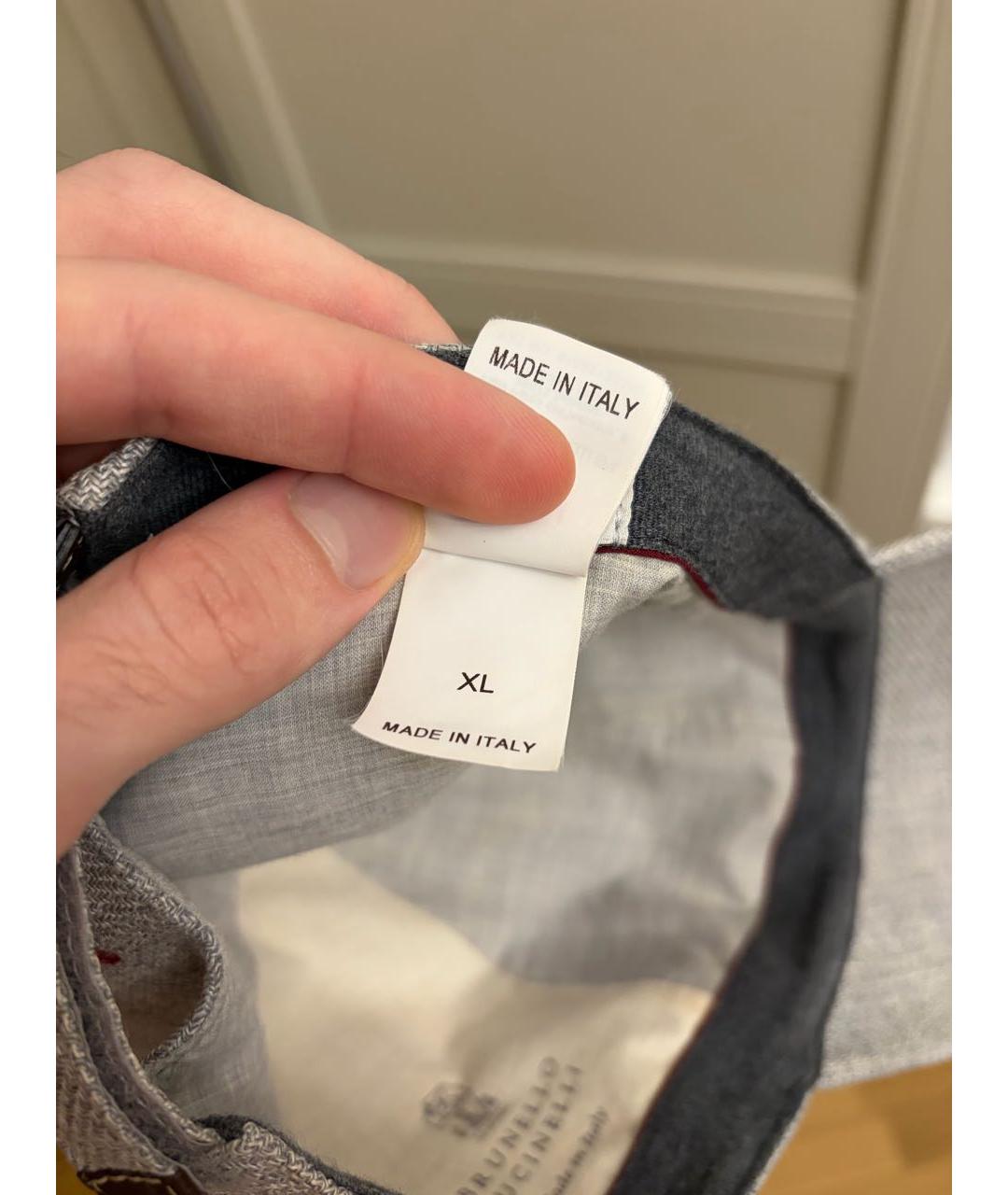 BRUNELLO CUCINELLI Серая льняная кепка/бейсболка, фото 7