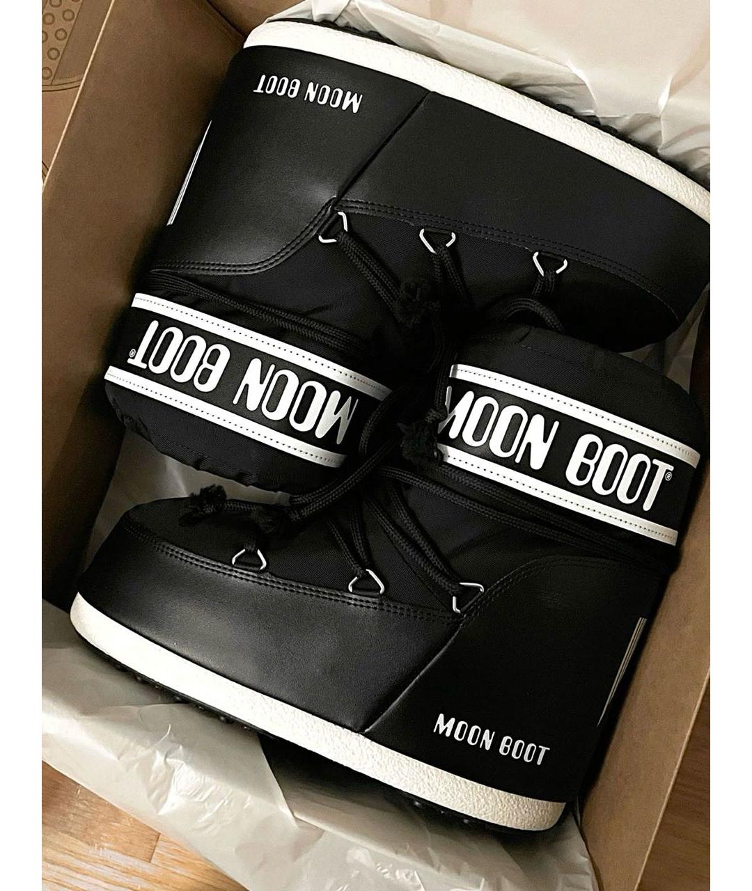 MOON BOOT Черные текстильные ботинки, фото 7