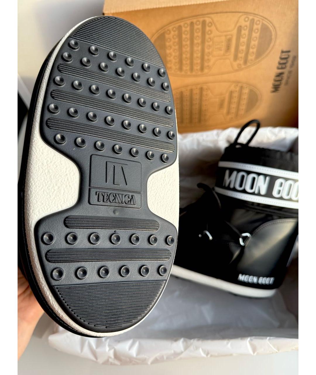 MOON BOOT Черные текстильные ботинки, фото 5