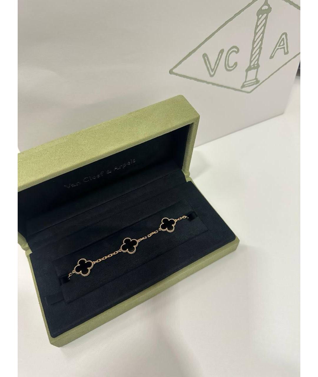 VAN CLEEF & ARPELS Черный браслет из желтого золота, фото 4