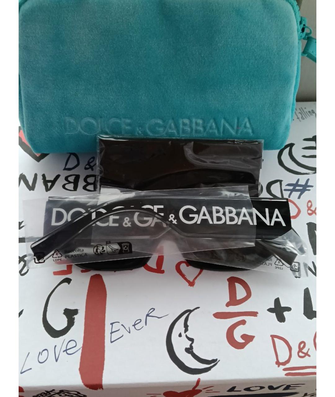 DOLCE&GABBANA Черные пластиковые солнцезащитные очки, фото 5