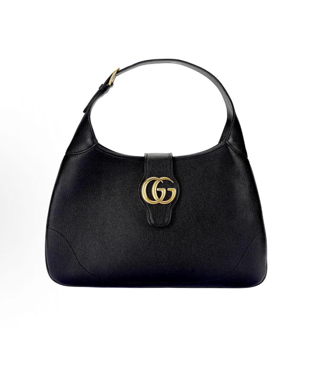 GUCCI Черная кожаная сумка с короткими ручками, фото 5