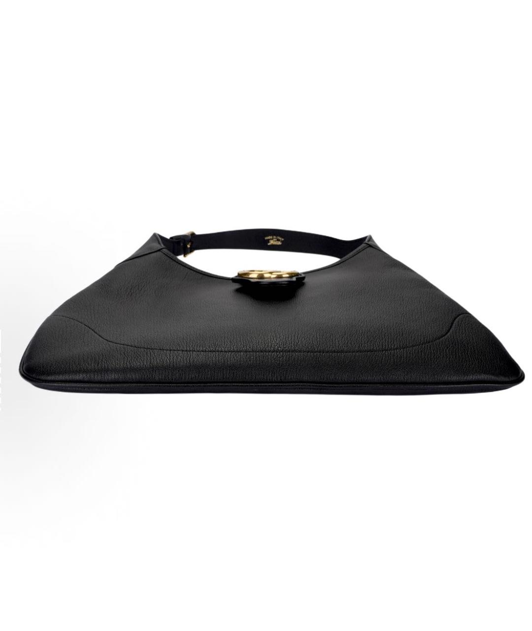 GUCCI Черная кожаная сумка с короткими ручками, фото 4