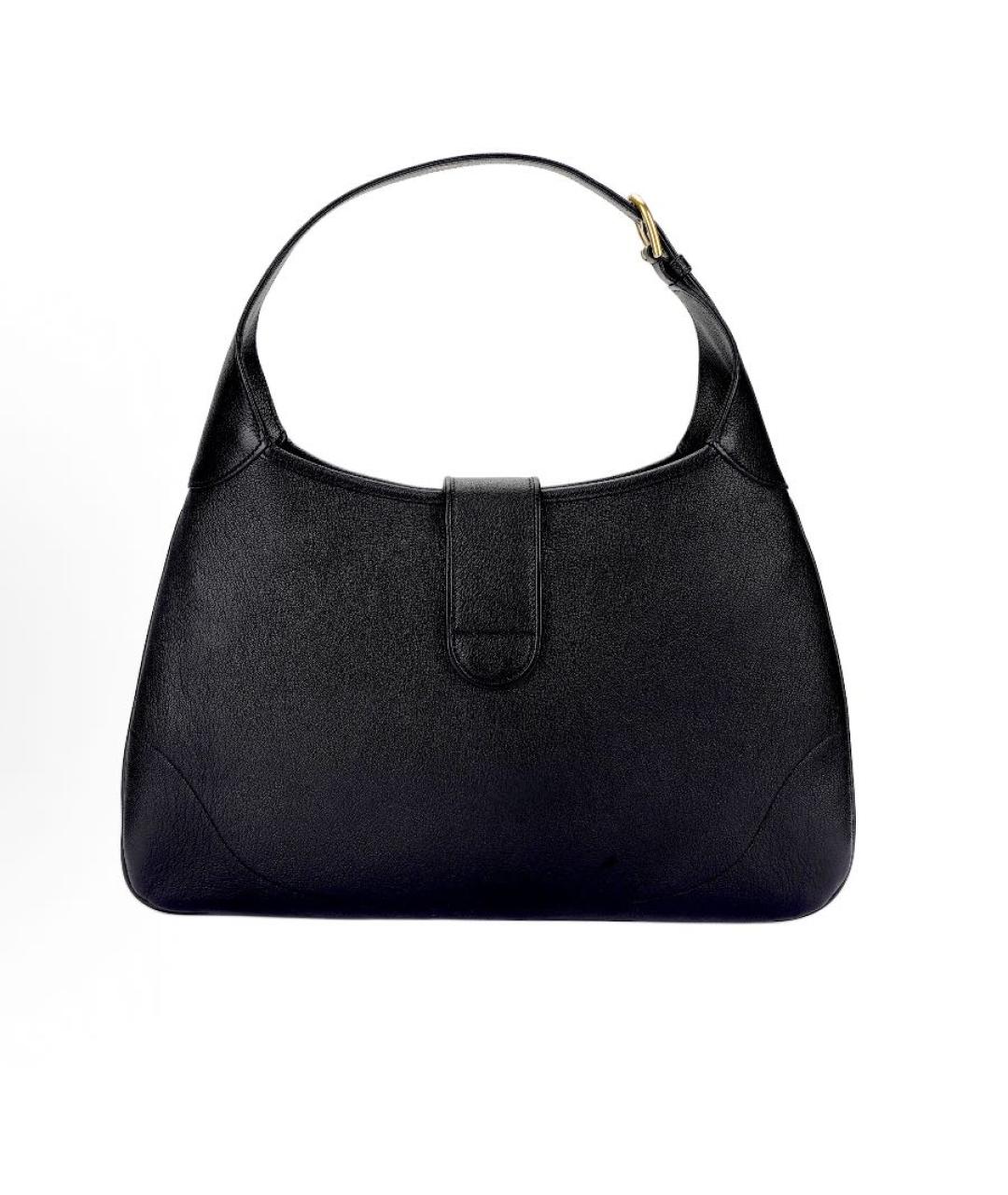 GUCCI Черная кожаная сумка с короткими ручками, фото 3