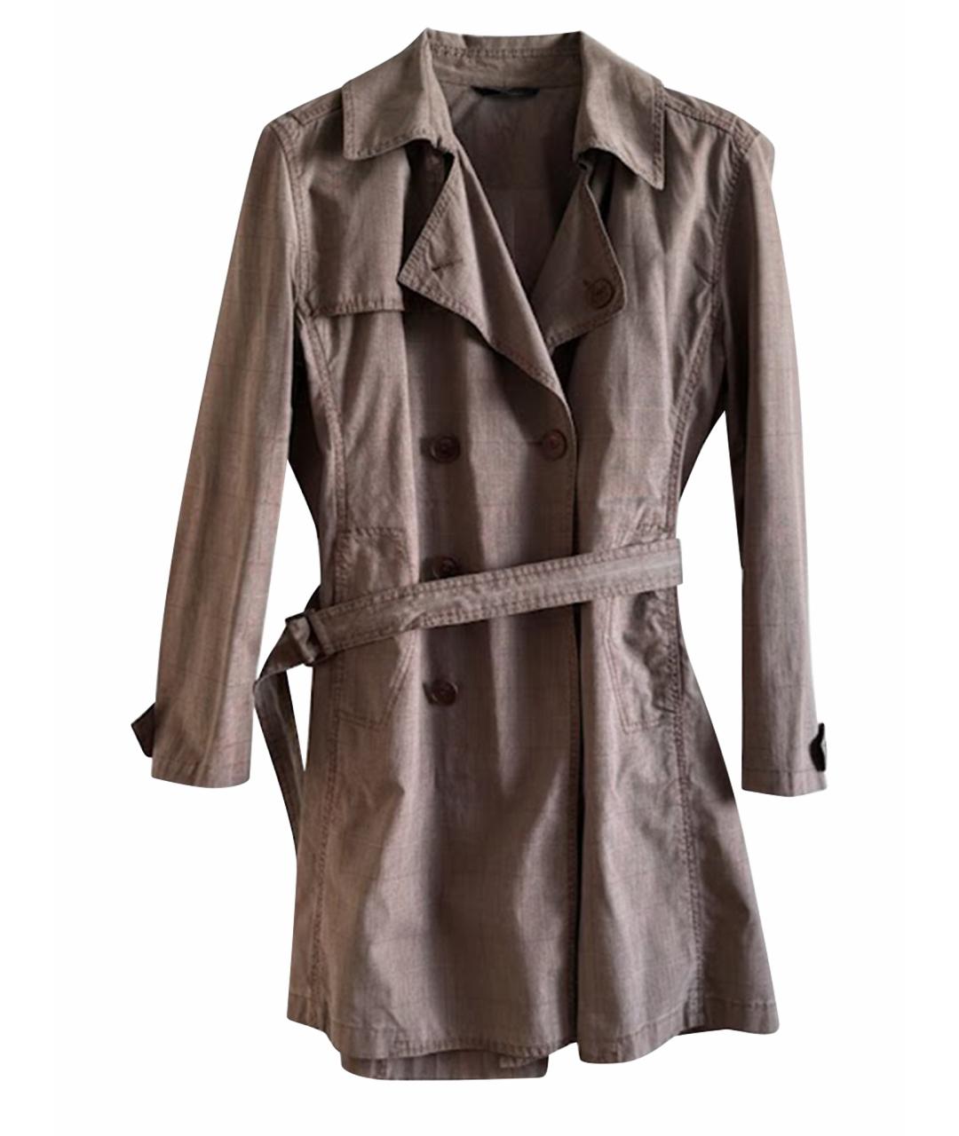 KENZO Коричневый хлопковый тренч / плащ, фото 1