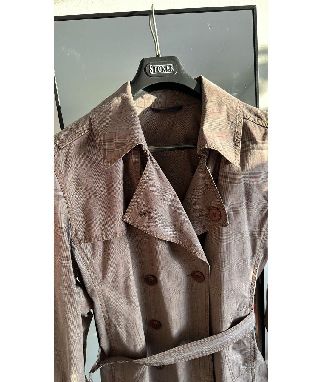 KENZO Коричневый хлопковый тренч / плащ, фото 3