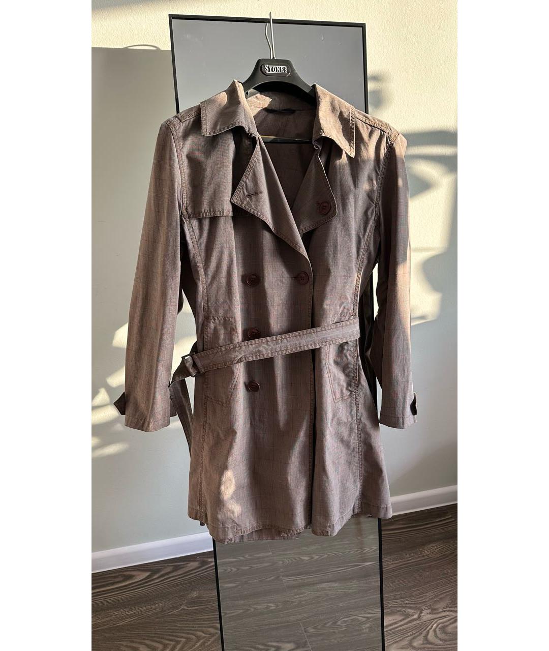 KENZO Коричневый хлопковый тренч / плащ, фото 9