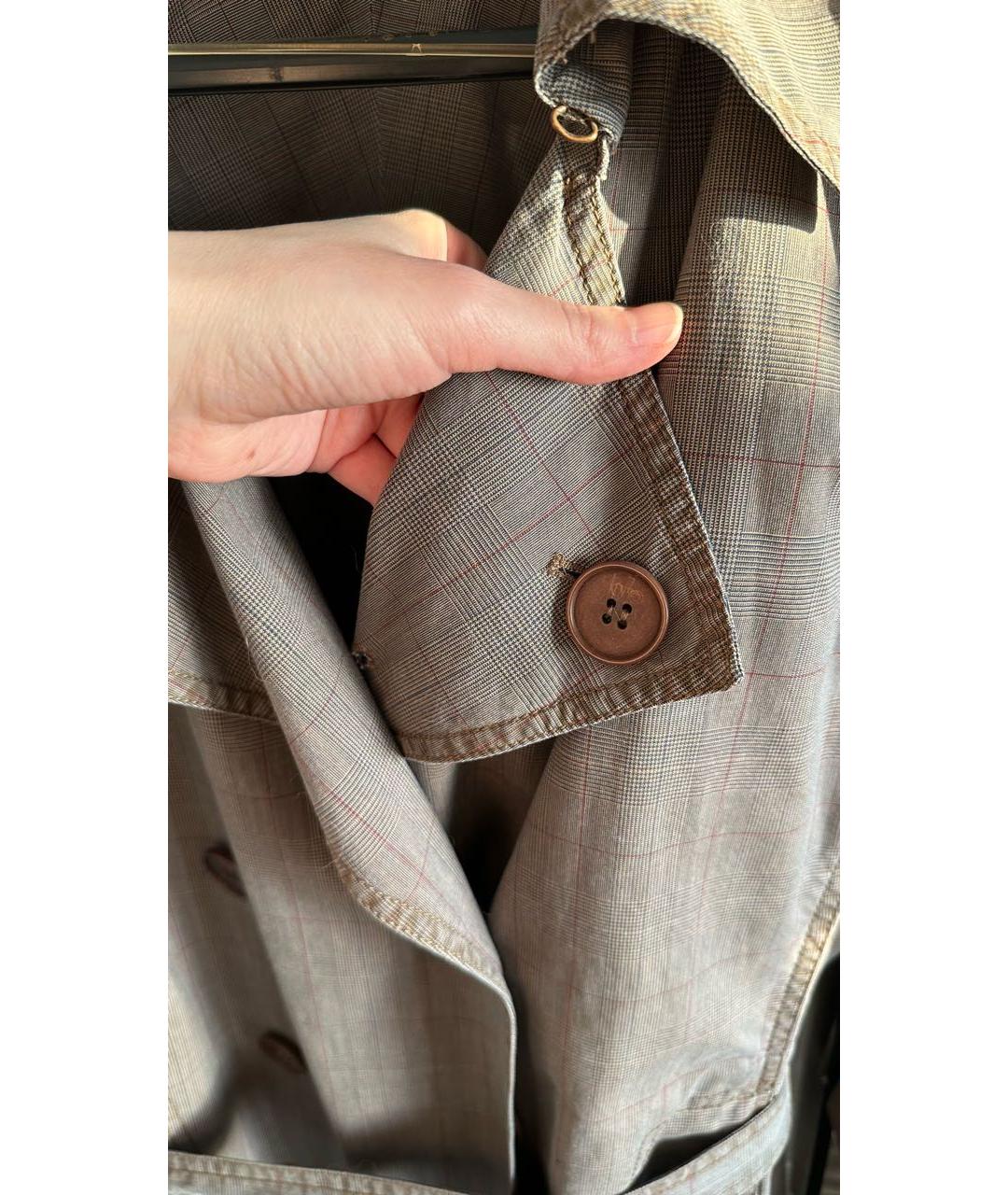 KENZO Коричневый хлопковый тренч / плащ, фото 4