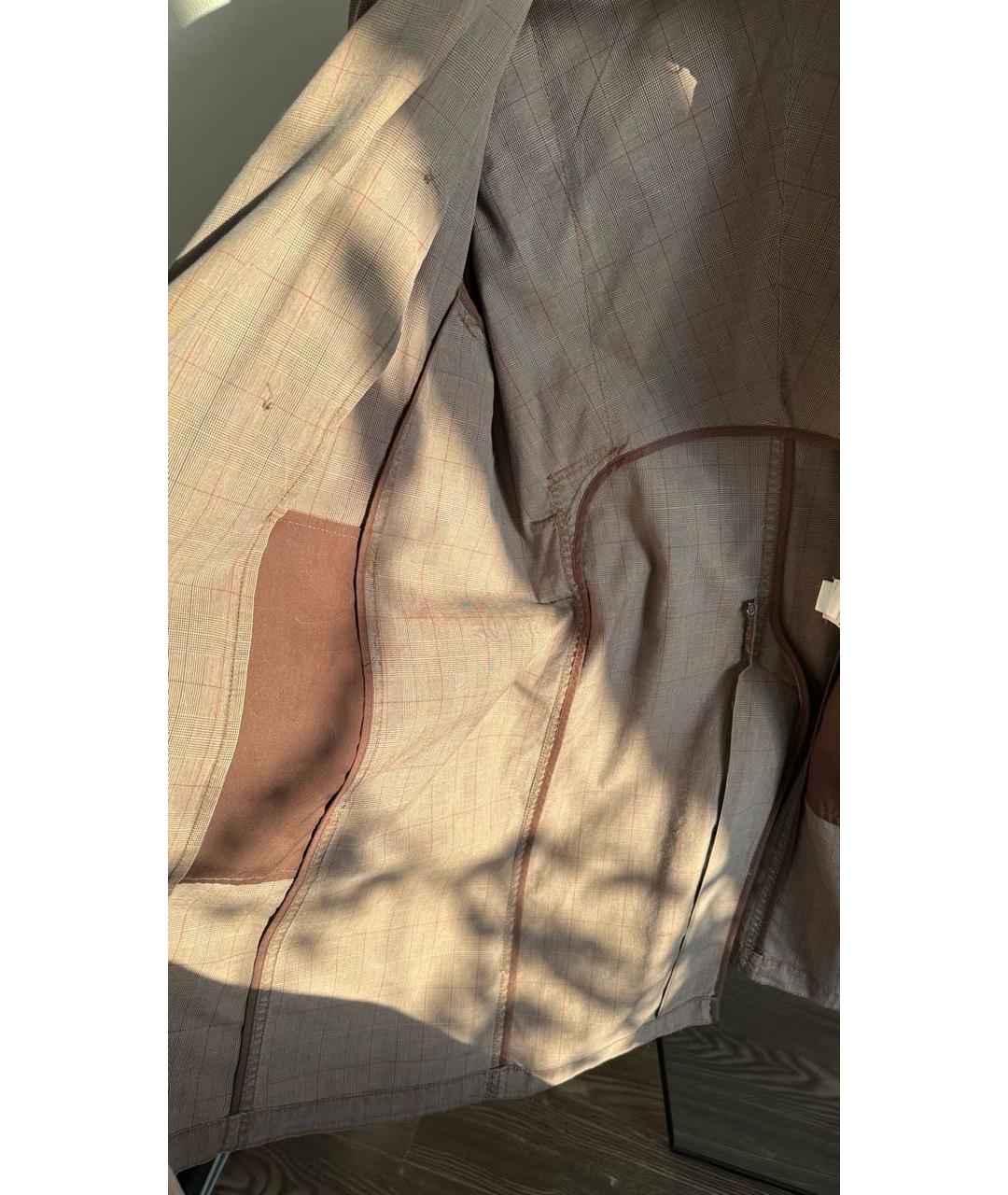 KENZO Коричневый хлопковый тренч / плащ, фото 8