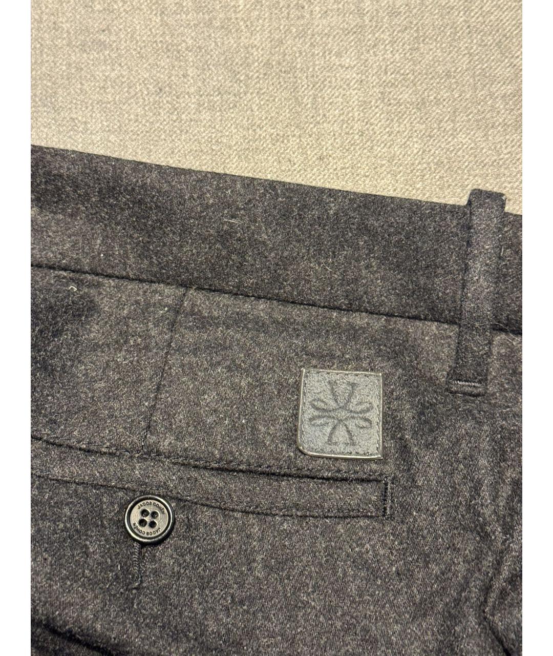 JACOB COHEN Серые шерстяные повседневные брюки, фото 7