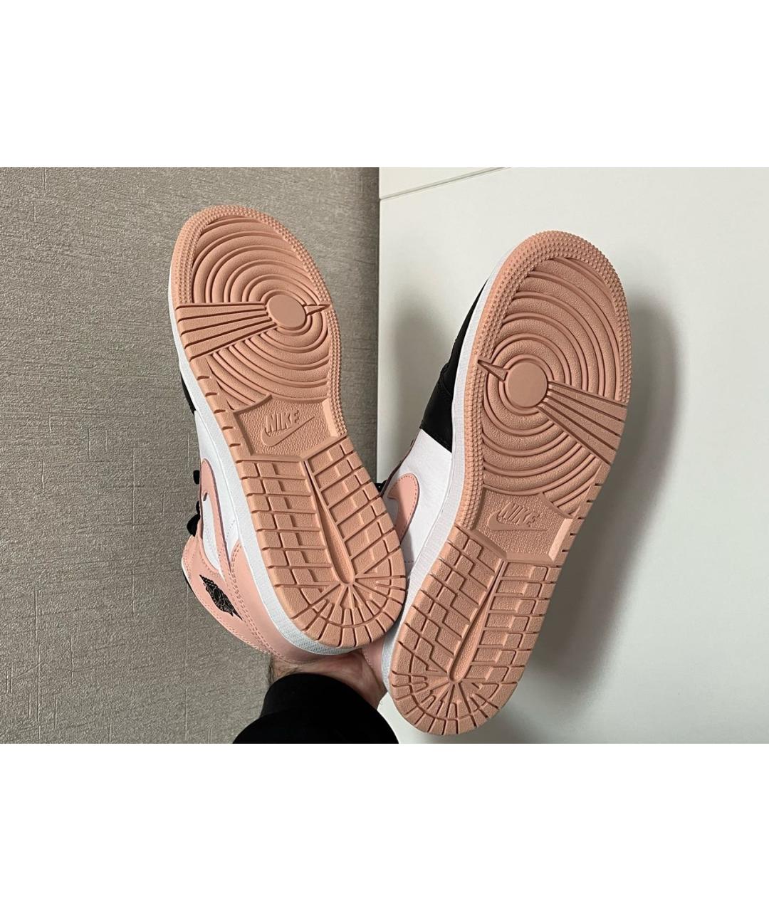 JORDAN Розовые кожаные кроссовки, фото 6