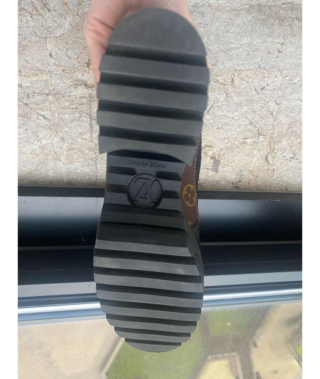 LOUIS VUITTON Черные замшевые ботинки, фото 6