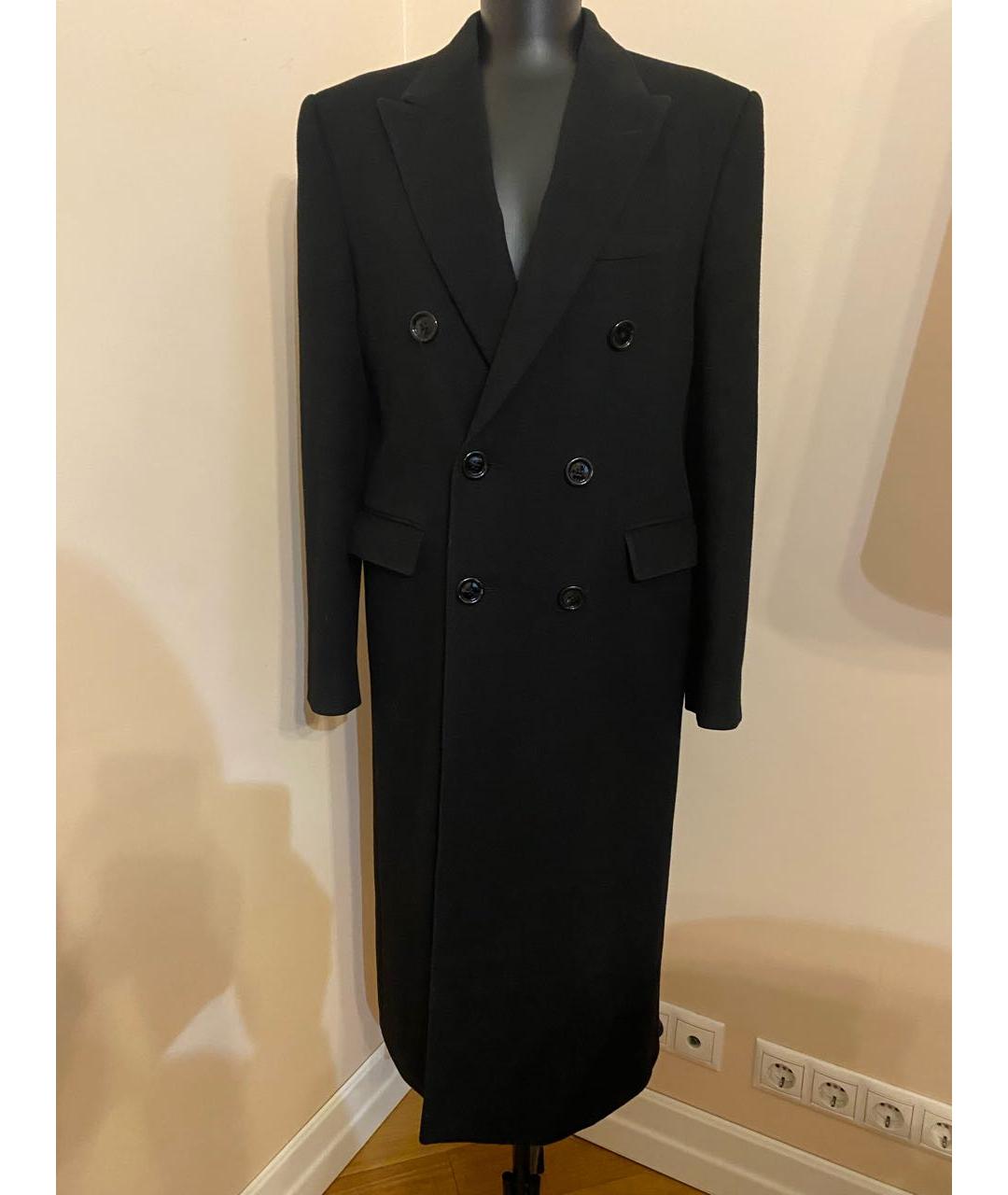 CELINE Черное шерстяное пальто, фото 3