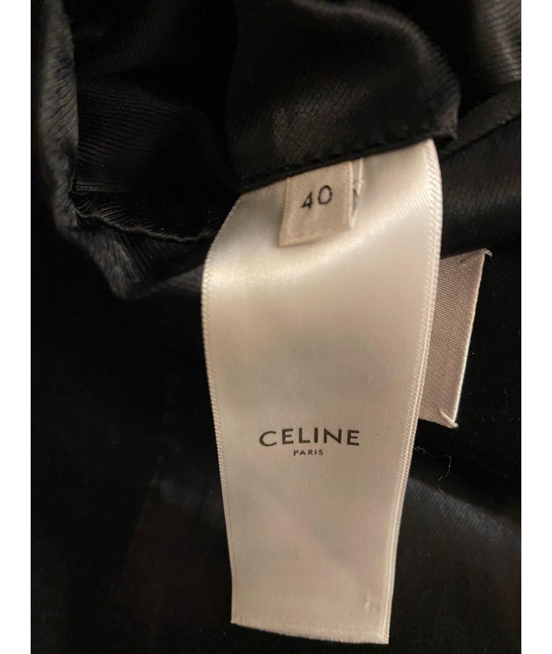 CELINE Черное шерстяное пальто, фото 5