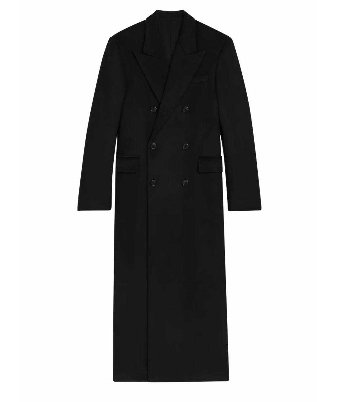 CELINE Черное шерстяное пальто, фото 1