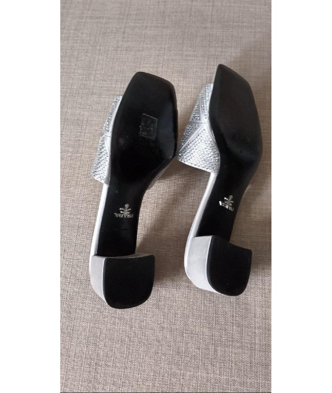 PRADA Серебряные мюли, фото 5