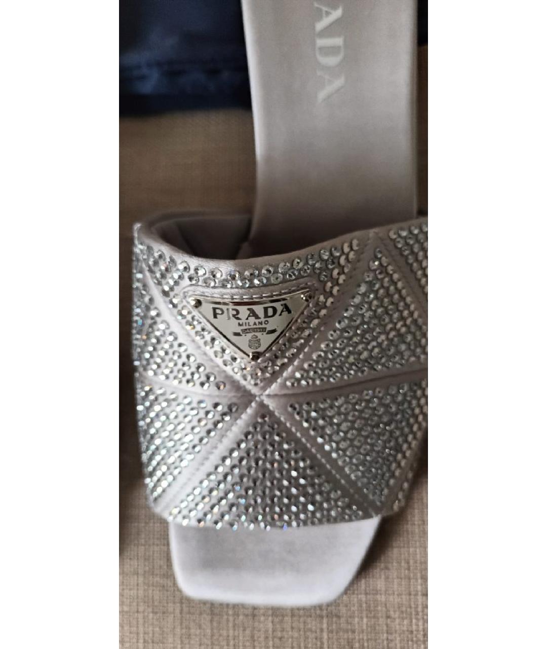 PRADA Серебряные мюли, фото 9