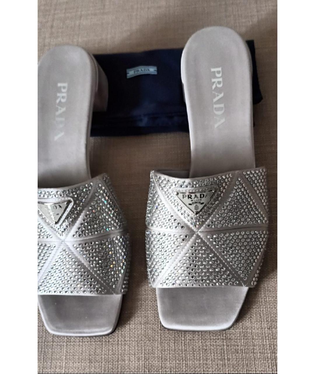 PRADA Серебряные мюли, фото 3
