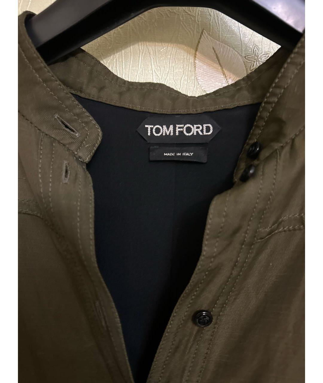 TOM FORD Хаки вискозное повседневное платье, фото 6