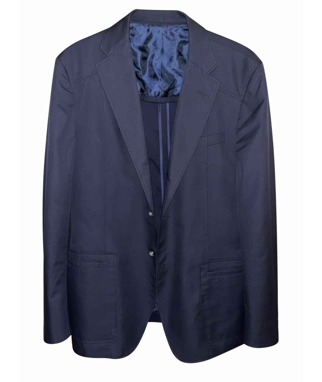 CORNELIANI Темно-синий шерстяной пиджак, фото 1