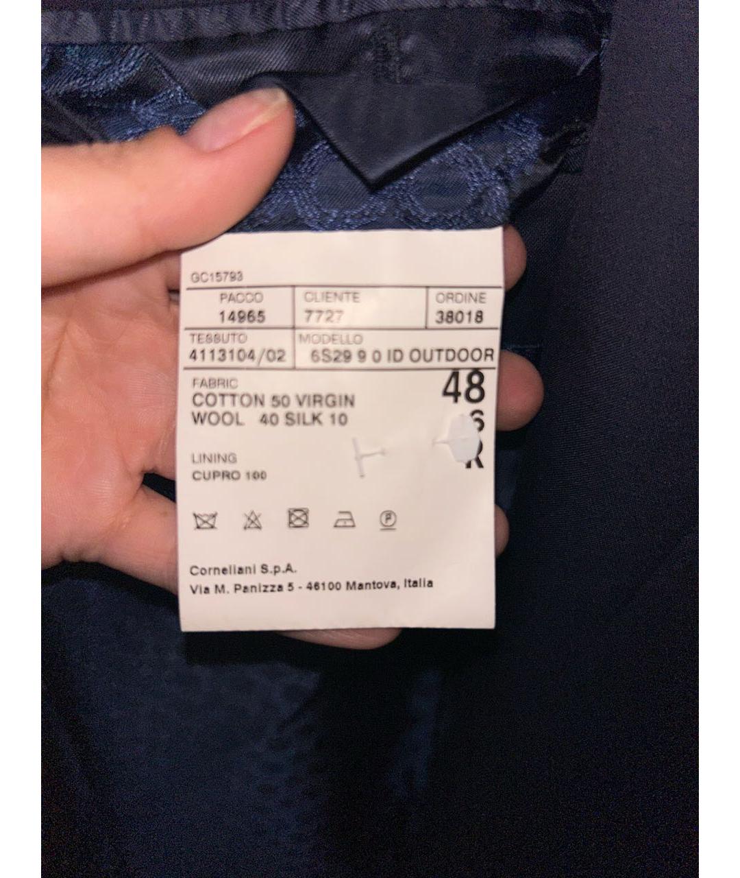 CORNELIANI Темно-синий шерстяной пиджак, фото 4