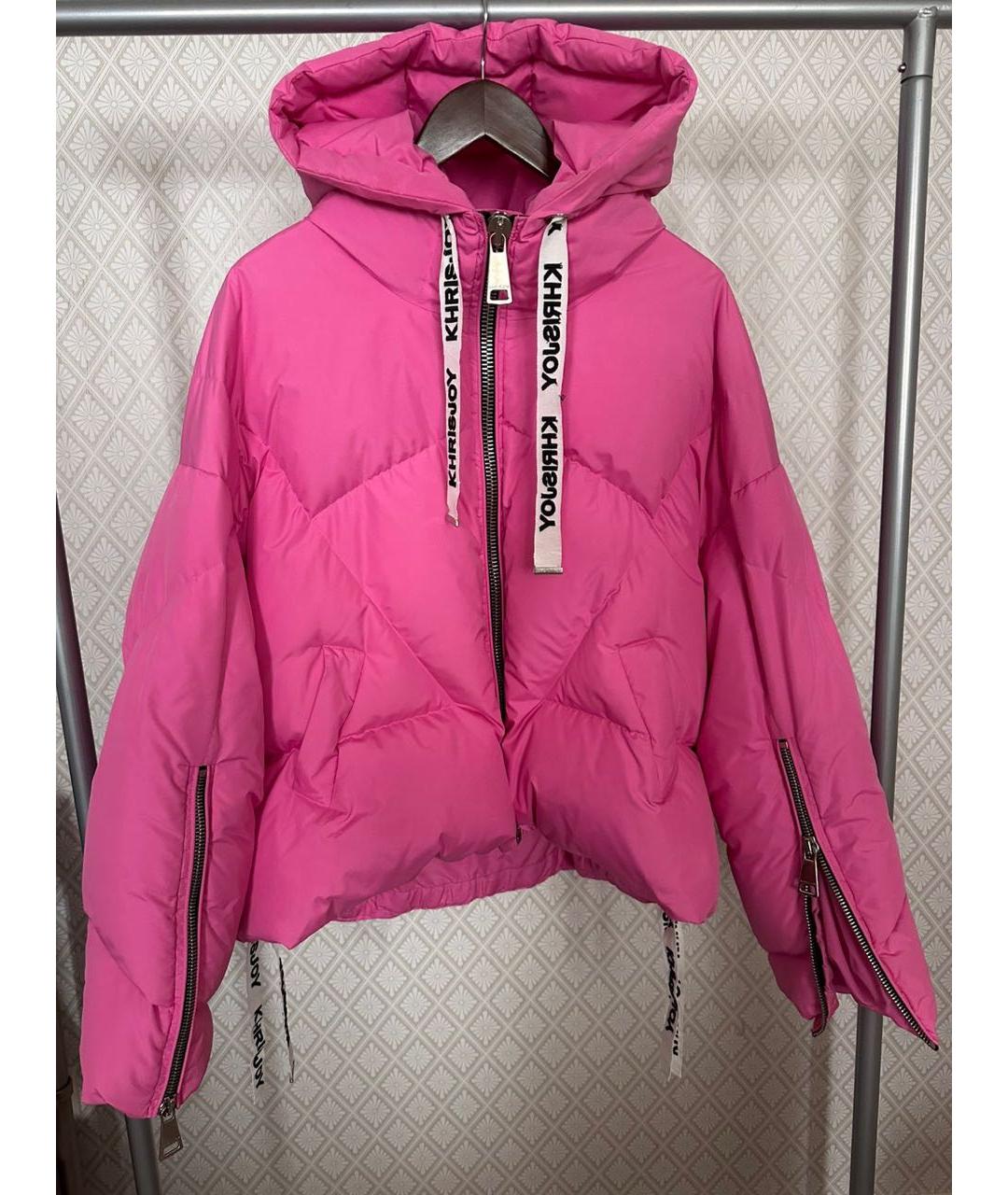 KHRISJOY Розовый полиэстеровый пуховик, фото 6