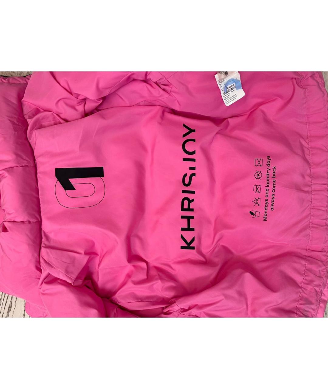 KHRISJOY Розовый полиэстеровый пуховик, фото 4