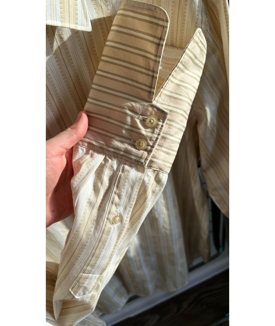 KENZO Бежевая хлопковая кэжуал рубашка, фото 3