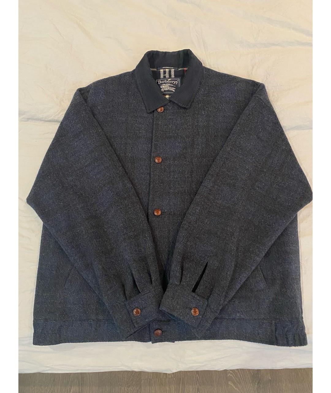 BURBERRY Антрацитовая шерстяная куртка, фото 5