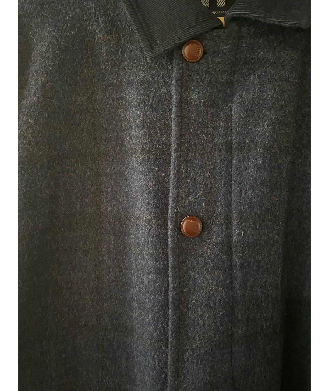 BURBERRY Антрацитовая шерстяная куртка, фото 4