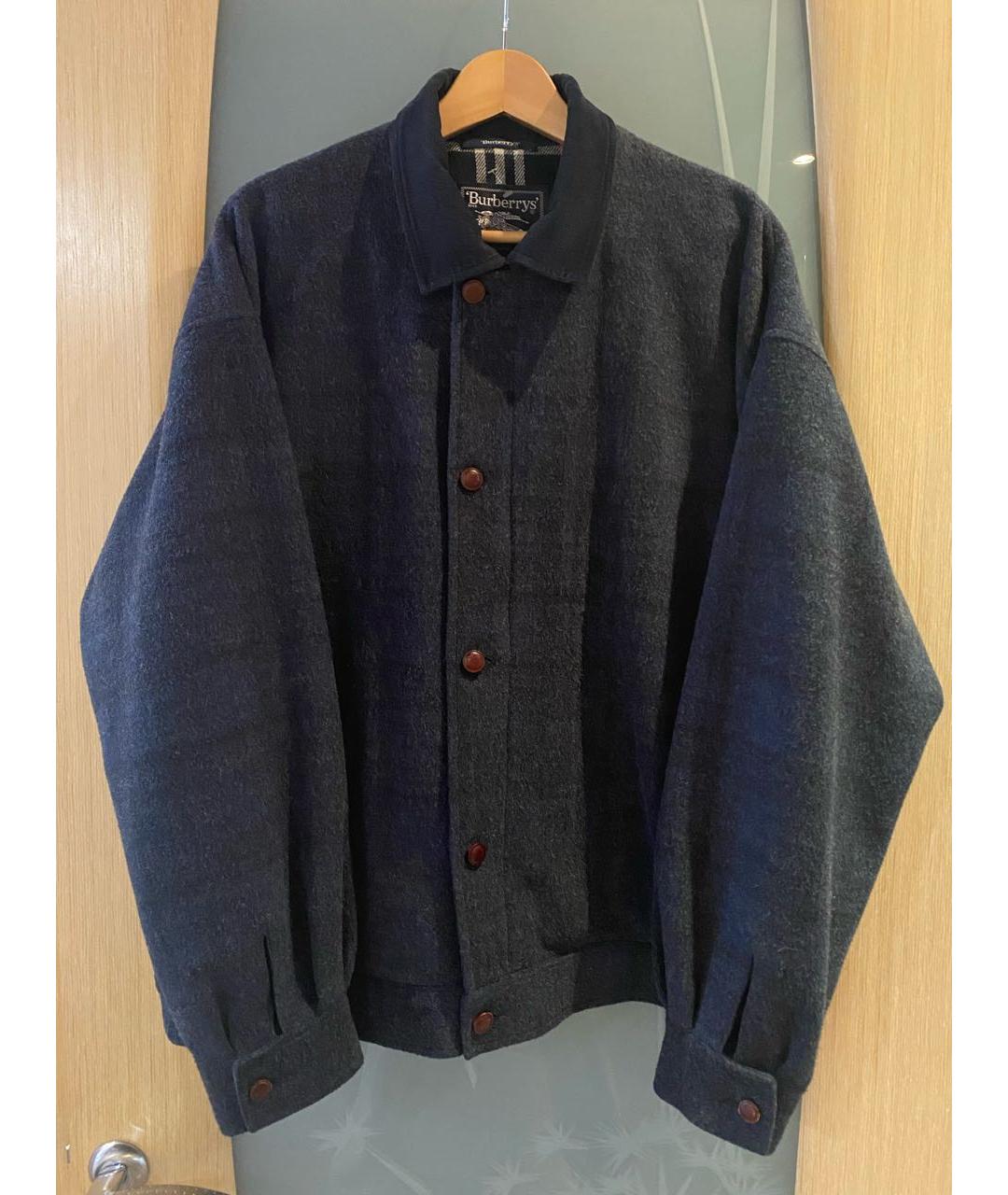 BURBERRY Антрацитовая шерстяная куртка, фото 9