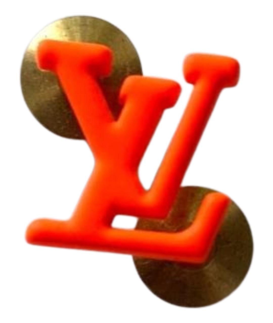LOUIS VUITTON Оранжевая пластиковая булавка / брошь, фото 1