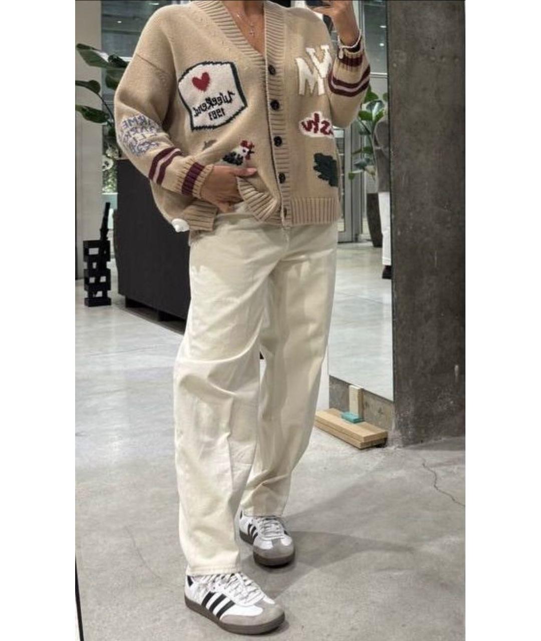 WEEKEND MAX MARA Бежевый шерстяной кардиган, фото 5