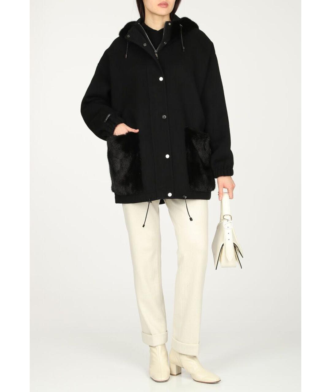 MANZONI 24 Черное пальто, фото 3