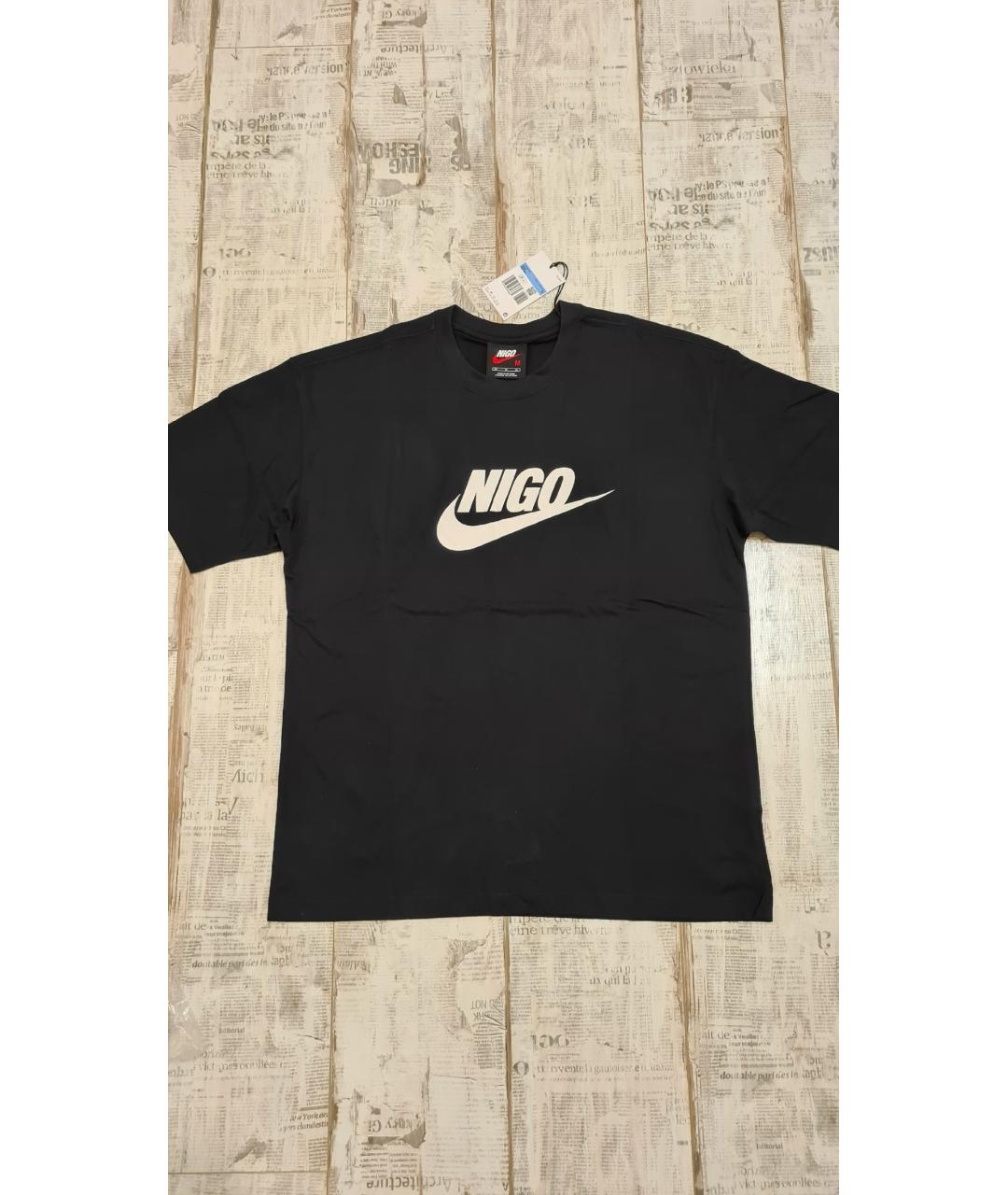 NIKE Черная хлопковая футболка, фото 4