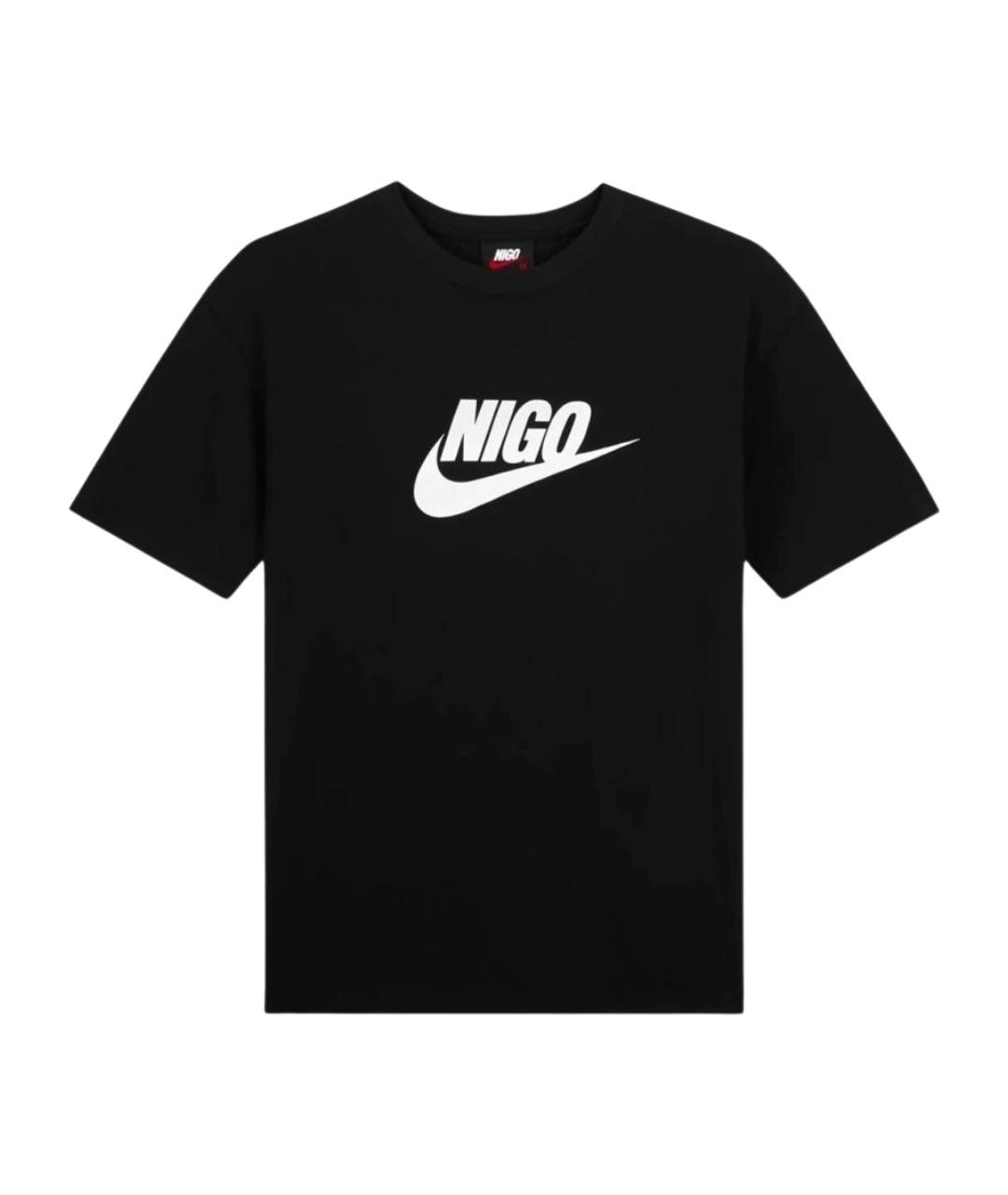 NIKE Черная хлопковая футболка, фото 1