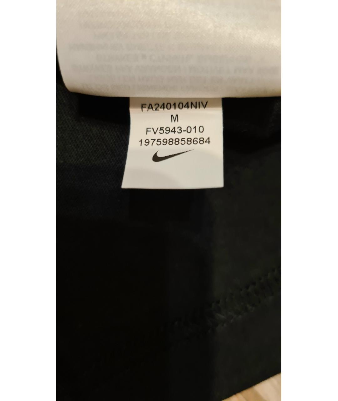 NIKE Черная хлопковая футболка, фото 7
