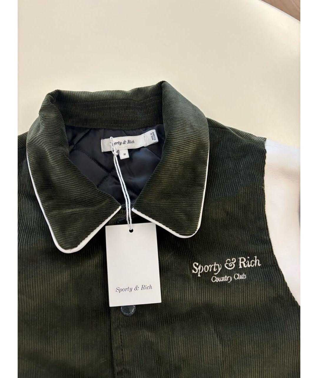 SPORTY AND RICH Хаки куртка, фото 3